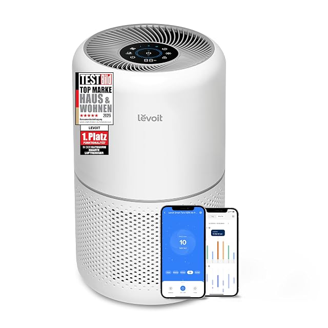 Levoit Core 300S Luftreiniger mit leuchtendem Lasersensor-Ring